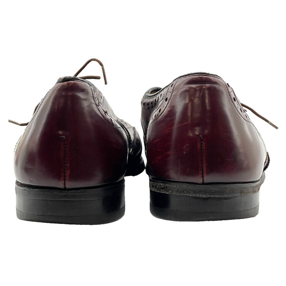 Aristocraft Casual Dress Shoes Fine Burgundy Leather Wingtip Oxford Size 10 1/2 main image 10
